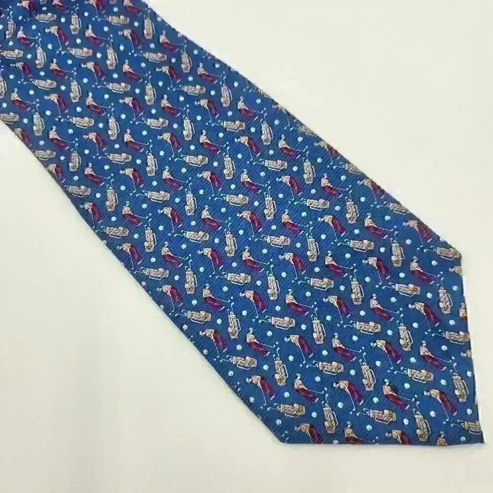 100% Silk Blue Pierre Cardin Tie For‎ The Golf-Loving Man In Your Life